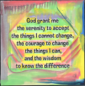 God grant me ... Serenity Prayer AA 3x3 magnet - Heartful Art by Raphaella Vaisseau